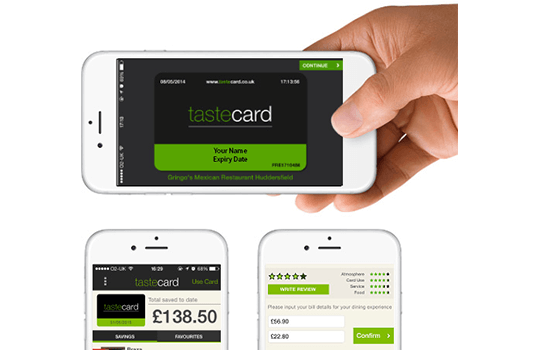tastecard 50% Off or 2 for 1 Discount at Restaurants